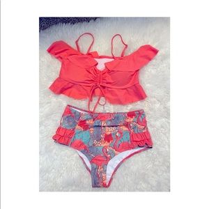 Adorable flamingo bathing suit